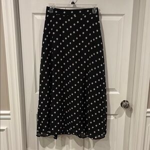 Black & White Polka Dot Maxi Skirt - Classic Women’s Skirt